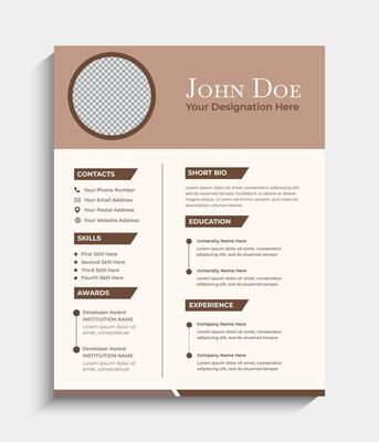 Creative Resume CV Template Design