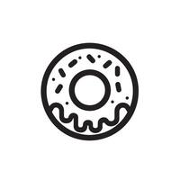 A donut icon in a line style vector