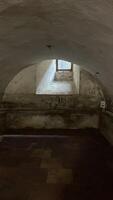 Basement with a window of a medieval castle. Poland, Silesia. photo