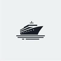 A cruise ship icon on a white background vector