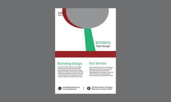 The flyer is interesting as it provides a clean and professional layout for a business advertisement, with clear sections for branding, services, and contact information. vector