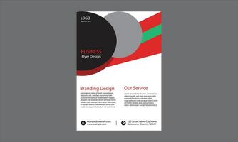 a business flyer design. Clean and modern, it uses geometric shapes and a professional palette of teal, black, and gray. vector