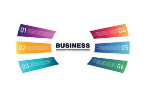 6 steps Round Business infographics main icon with 6 step relevent elements design template with 3 options vector
