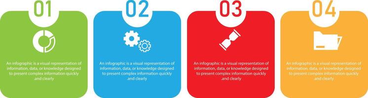 Modern Business infographic design diagram with 4 options can be used for workflow layout, diagram, annual report. vector