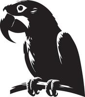 illustration of a parrot on a branch vector