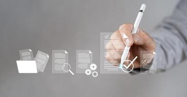 Concept checklist online survey business Efficient document form project management photo
