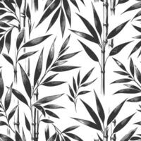 Seamless bamboo tree pattern vector