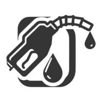 A gas pump with a drop of fuel vector