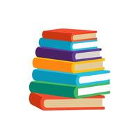 A stack of books on a white background vector