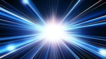 Bright Explosion with Light Rays Speeding Outward, Abstract Background Design Element photo