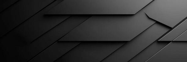 Abstract Background With Diagonal Black Geometric Shapes, Modern And Minimalist Design, 3D Render photo