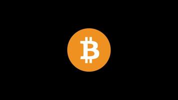 Logo Bitcoin animation 3d animation on Transparent Background video