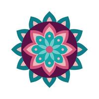 Traditional Mandala Art with Modern Color vector