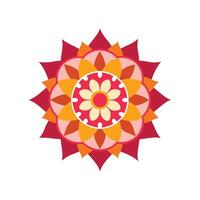 Mandala Design in Radiant Color vector