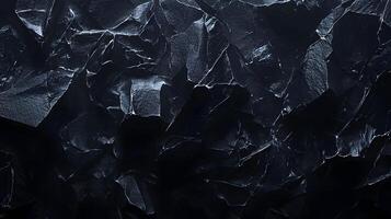 Abstract black background with stone granite texture. Perfect for design projects or Black Friday banners. Versatile dark backdrop ideal for modern, minimalist or dramatic themes photo