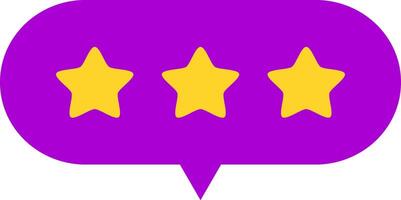 Balloon with 3 stars. 3 stars rating icon. vector