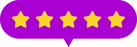 5 stars balloon. 5 stars rating icon. vector