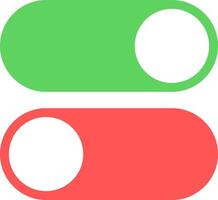 Minimalist on and off switch symbol. Toggle button design. vector