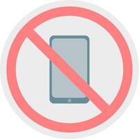 Mobile Phone Use Prohibited Icon. vector