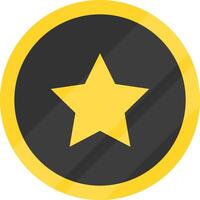 Favorite icon. Black and gold favorite button. vector