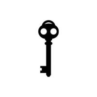 A black and white illustration of a key vector