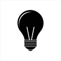 A black light bulb icon on a white background vector