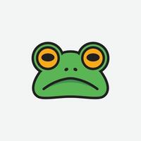 A green frog with big eyes on a white background vector