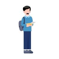 University Student Faceless Character vector