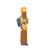 Standing Niqab Student vector
