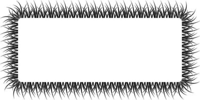 rectangular black grass frame with copy space for text or design vector