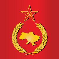 Soviet Union Map and Symbols, USSR Red Army vector