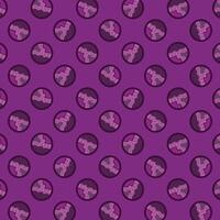 Unique Purple Polka Dots Art Pattern Retro Style Background vector
