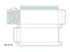 Die-cutting of packaging with cut and fold lines. Can be used to create packaging. File is ready for printing. vector