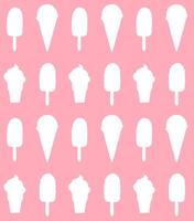 Seamless pattern of hand drawn ice cream vector
