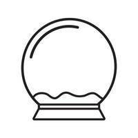 Flat cartoon empty snow ball template vector