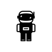 astronaut icon solid style vector