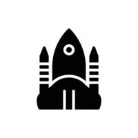 spaceship icon solid style vector