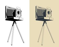 Retro camera illustrations vector