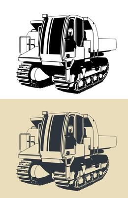 Tracked crawler dump truck
