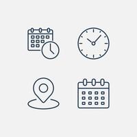 Time Date Event Contact Icon vector