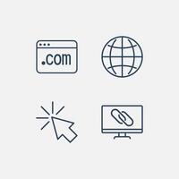 Website Url Contact Icon vector