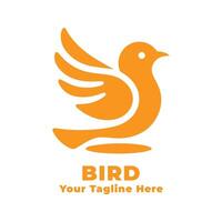 Logo Bird Simple Illustration With Flat Background vector