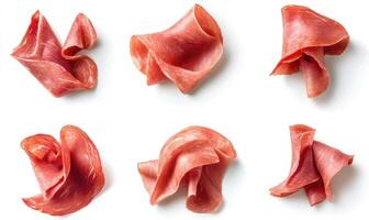 A close up of a variety of different types of meat photo