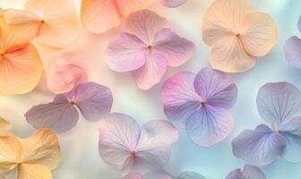 A close up of a bunch of flowers with different colors photo