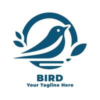 Simple Logo Bird Illustration Silhouette vector