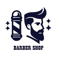 Design Barber Shop Simple Logo Illustration vector