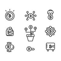 set icon bitcoin. icon simple vector