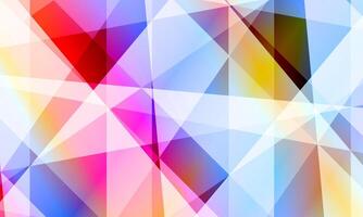 Fractal crystal abstract colorful background. Geometric bright shapes. soft glass. vector