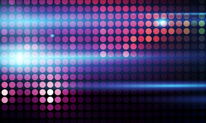 Disco mirror colorful reflecting light. soft shiny light