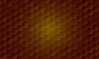 3D Futuristic honeycomb mosaic gold yellow background. hexagon grid cell pattern. vector